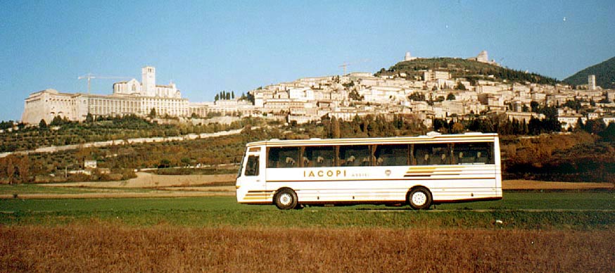 bus coach assisi transfer trip umbria airport francis